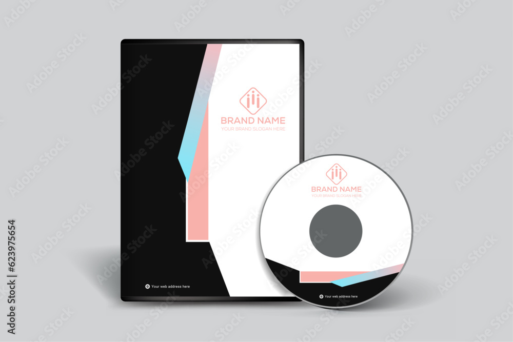 Professional elegant black color DVD cover design