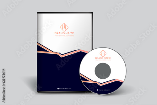 Professional elegant black color DVD cover design