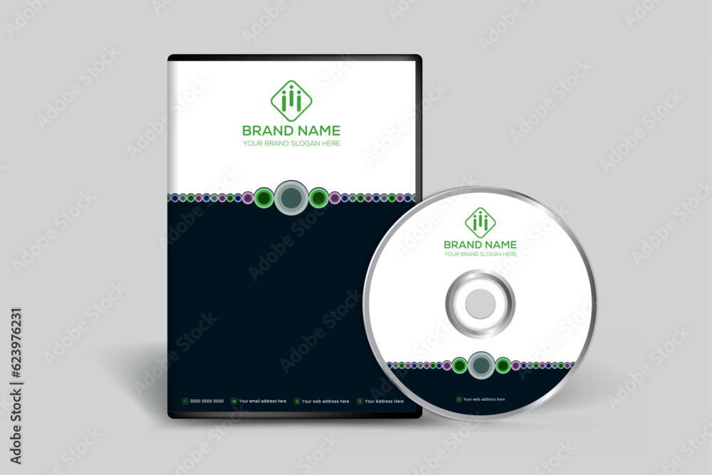 Corporate black color DVD cover design