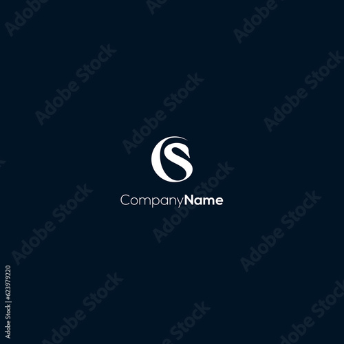 letter C and S swan logo vector
