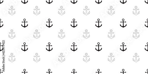 black white anchor seamless pattern