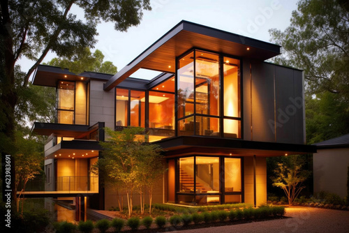 Innovative Homes: Showcasing Modern Design. Generative AI © Andrii 