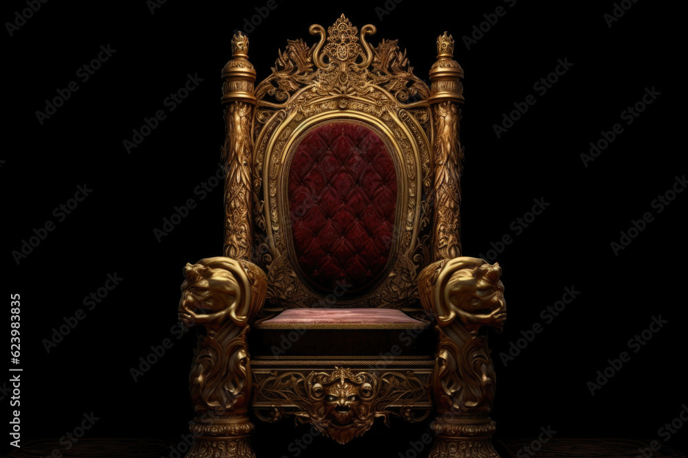Striking Monarch's Seat on a Jet-Black Canvas Striking Monarch's Seat on a Jet-Black Canvas