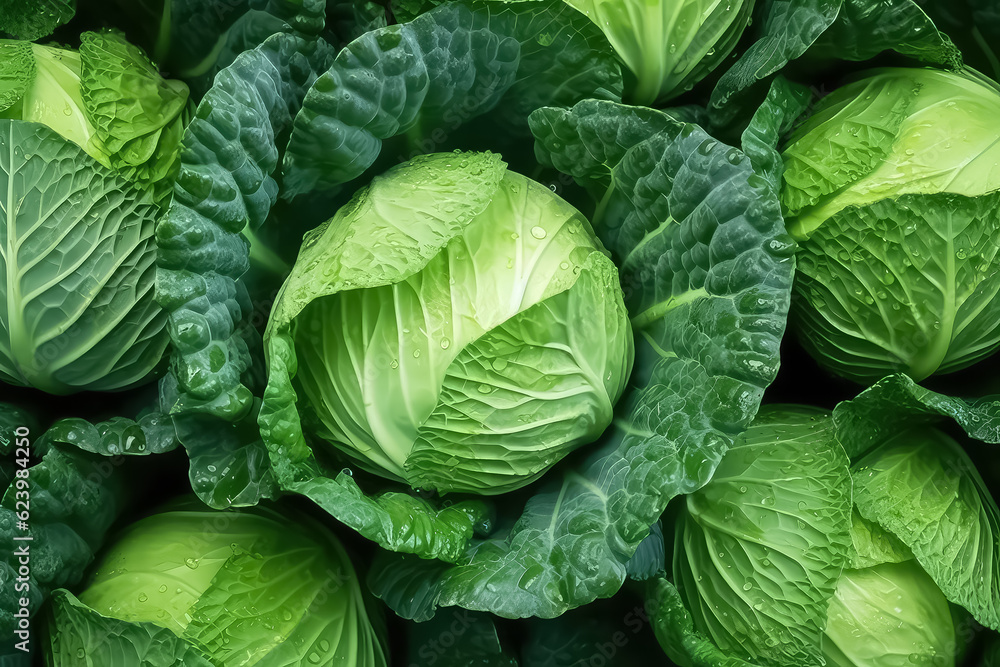 seamless background of many beautiful and shiny cabbage, top view. seamless background of many beautiful and shiny cabbage, top view.