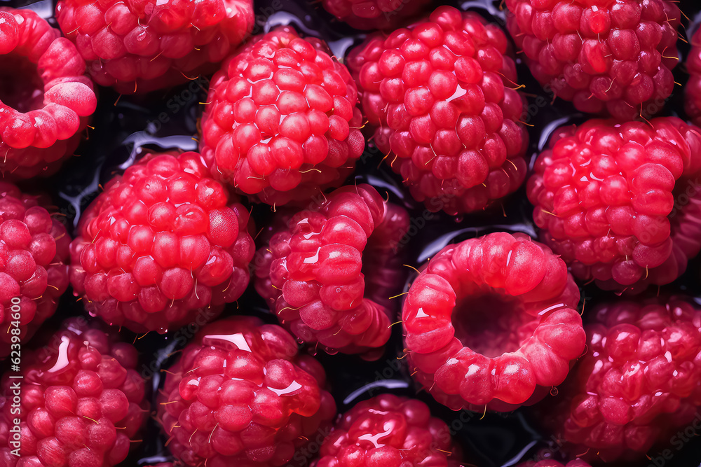 seamless background of many beautiful and shiny raspberry, top view. seamless background of many beautiful and shiny raspberry, top view.
