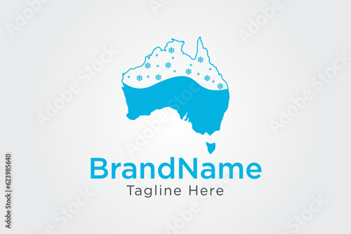 Australia Ice bath therapy logo design vector