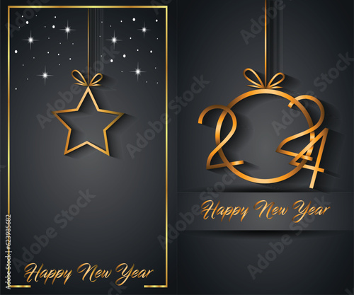 2024 Happy New Year background for your seasonal invitations, festive posters, greetings cards.