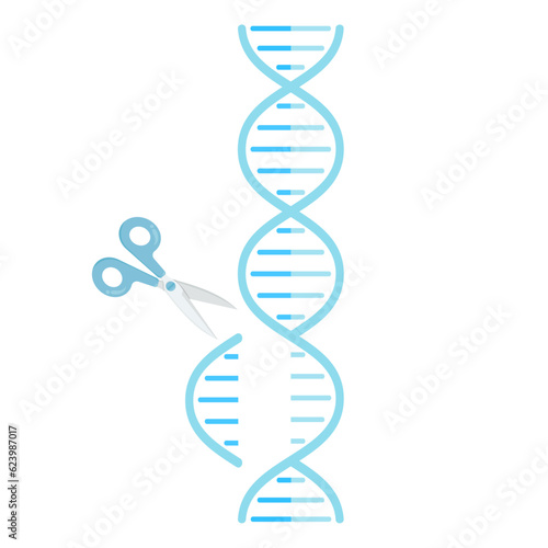 Gene editing double helix DNA concept vector illustration graphic