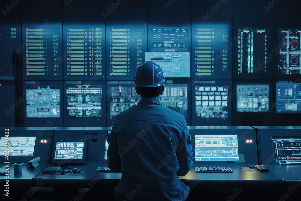 Electronics development engineer working on computer, AI Electronics development engineer working on computer, AI