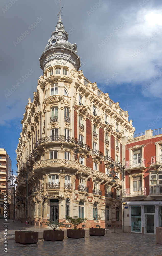 Naklejka premium Beautiful Art Nouveau Buildings in Cartagena, Spain