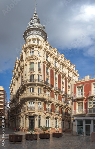 Beautiful Art Nouveau Buildings in Cartagena  Spain