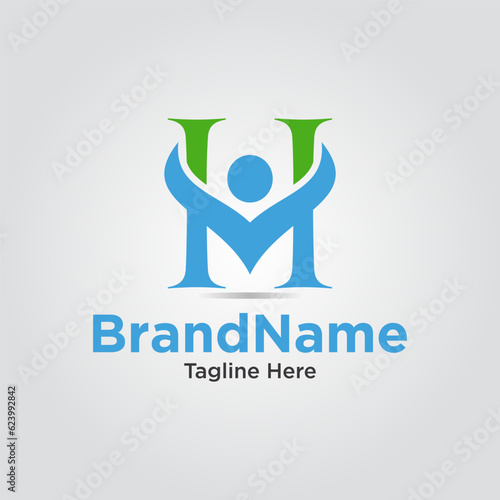 Letter H Care Ministries logo design element vector