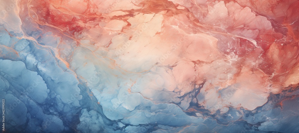 Naklejka premium Abstract warm watercolor liquid texture background. Generative AI technology.