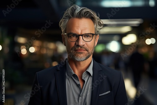 Attractive businessman usin...