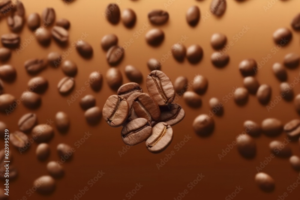 Coffee beans falling down, Generative AI Coffee beans falling down, Generative AI