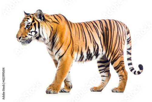 Tiger isolated on white background  Generative AI
