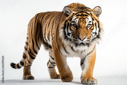 Tiger isolated on white background  Generative AI