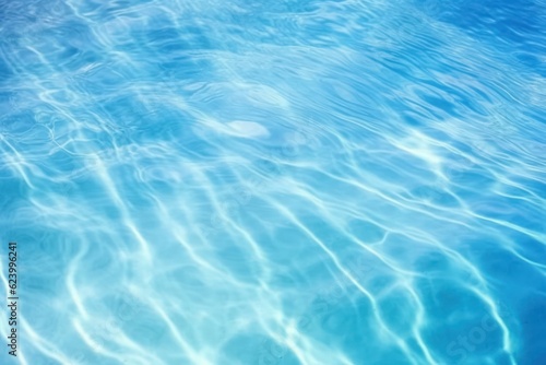 Surface of water blue swimming pool background, Generative AI