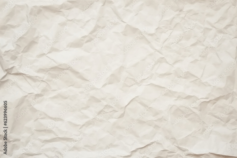 Obraz premium Abstract background of old white crumpled paper, wrinkled, Generative AI