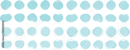 Set of cute abstract shapes.Vector loose frame.Hand drawn watercolor beautiful vector frame.Watercolor vector abstract copy space.