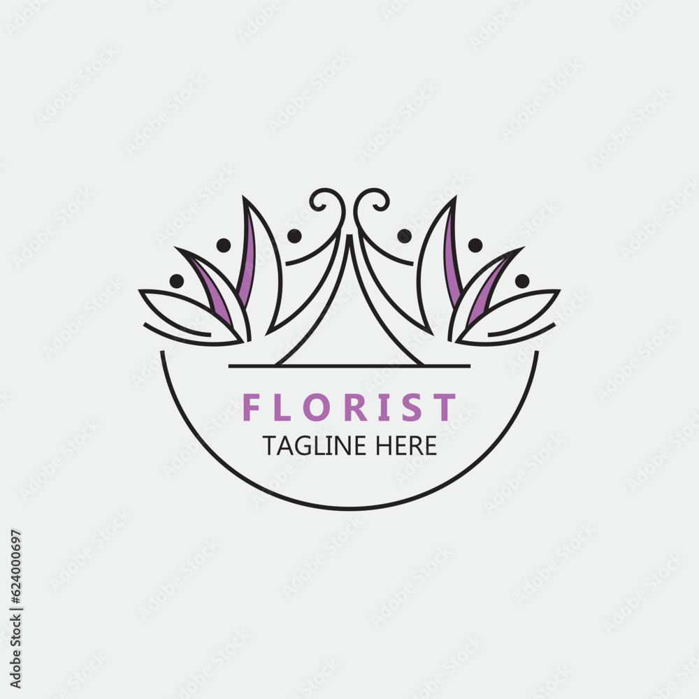 Wedding Florist logo beautiful floral leaf and flower vector art, icon graphic decoration business Wedding Florist logo beautiful floral leaf and flower vector art, icon graphic decoration business