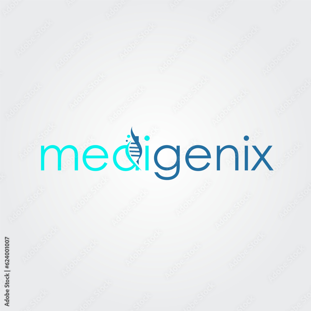 Medical genetics logo design element vector