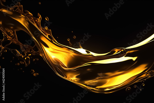 golden liquid, metallic moving liquid spray, heart shaped gel, golden splash clip art, Black Friday,paint, abstract design elements isolated on black background. Luxury Beauty Concept,Generative AI