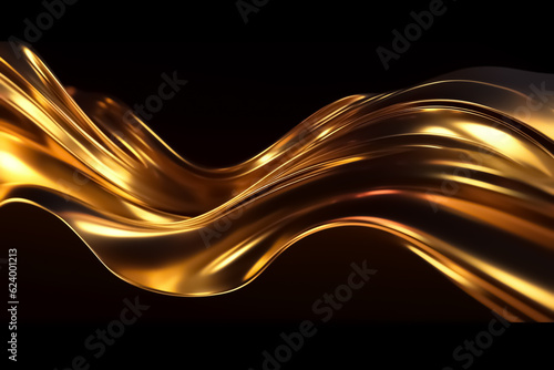 golden liquid, metallic moving liquid spray, heart shaped gel, golden splash clip art, Black Friday,paint, abstract design elements isolated on black background. Luxury Beauty Concept,Generative AI