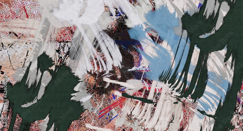 Abstract Grunge Background Graphic Watercolor Stylization on Textured Canvas of Chaetic Strokes of Paint Spots