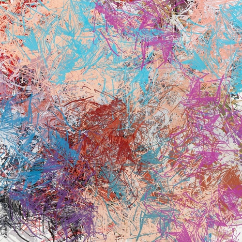 Obraz na płótnie Abstract raster grunge background with blurred wavy smears of paint w salonie