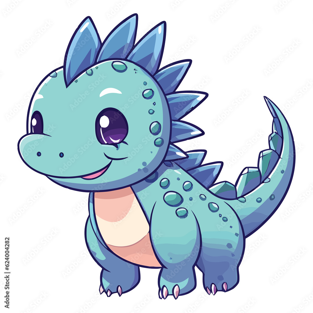 Cute Nodosaurus Dinosaur 2d Illustration Cute Nodosaurus Dinosaur 2d Illustration