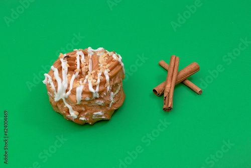 Food, food
donuts, sweets, custard, on a clean background, green, banner,
