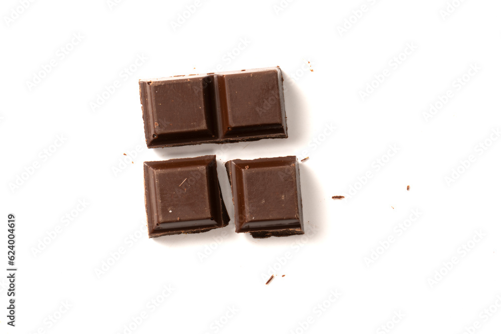 A chocolate bar isolated on white background. A chocolate bar isolated on white background.