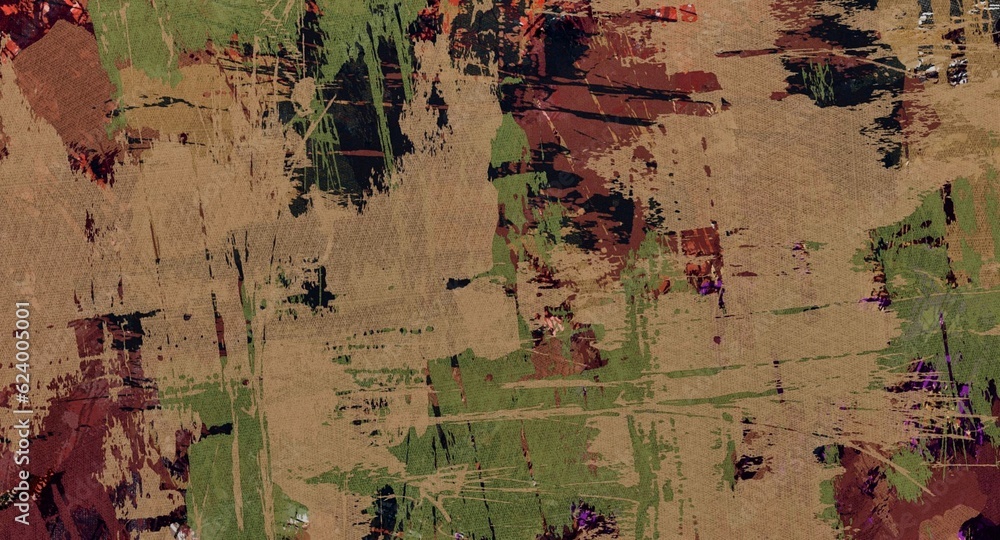 Abstract raster grunge background with blurred wavy smears of paint