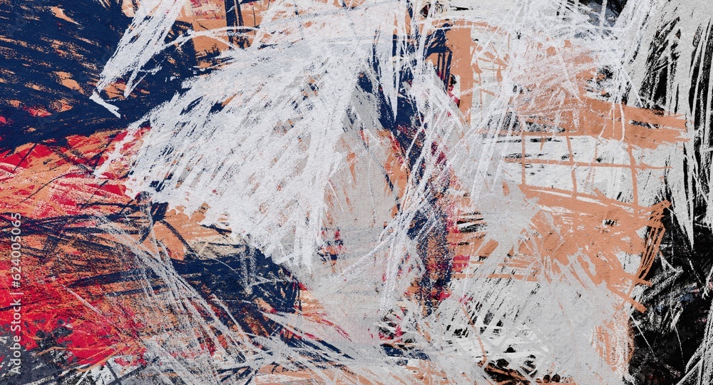 Abstract raster grunge background with blurred wavy smears of paint