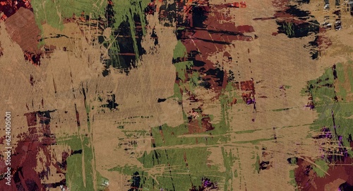 Obraz na płótnie Abstract raster grunge background with blurred wavy smears of paint w salonie