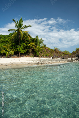 Small tropical island, Granito de Oro island, Coiba national park, Panama, Central America - stock photo