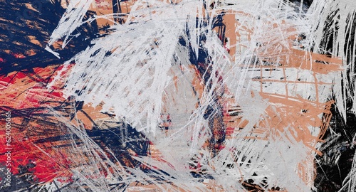 Obraz na płótnie Abstract raster grunge background with blurred wavy smears of paint w salonie