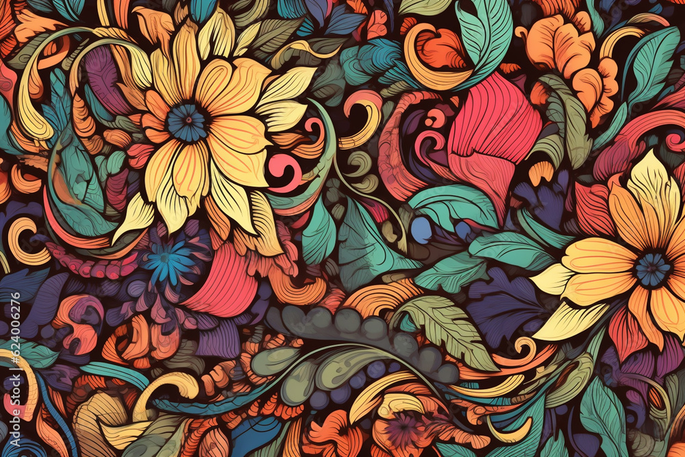 seamless floral pattern with flowers seamless floral pattern with flowers