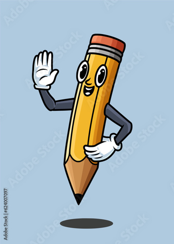 Pencil cartoon vector image, for children's book covers, children's illustration images.