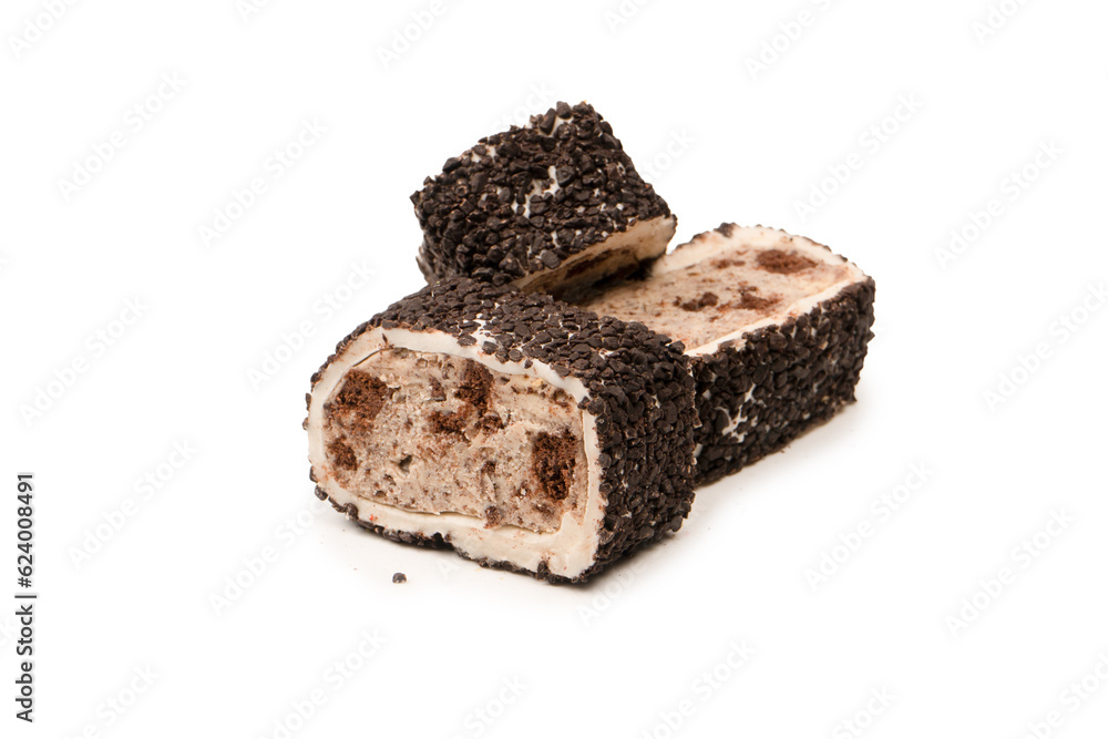 Sweet roll with chocolate and nuts, turkish sweets. Sweet roll with chocolate and nuts, turkish sweets.