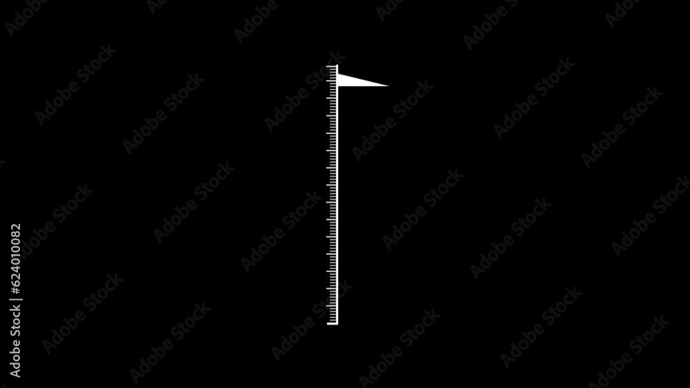 White scale height measurement animation, alpha channel White scale height measurement animation, alpha channel