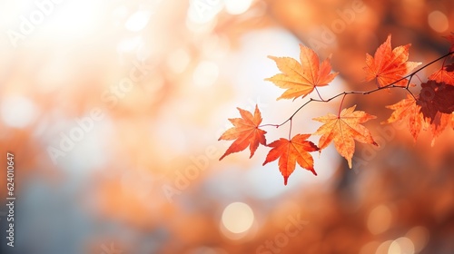 Beautiful Autumn cartoon landscape illustrations AI generated.  
