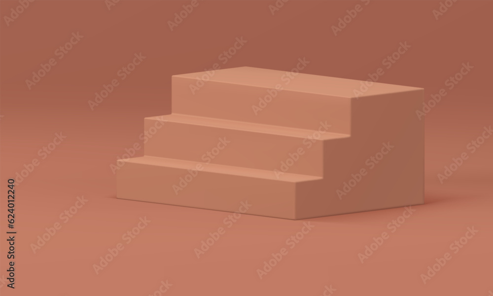 3d staircase brown pedestal improvement progress achievement win celebration realistic vector 3d staircase brown pedestal improvement progress achievement win celebration realistic vector