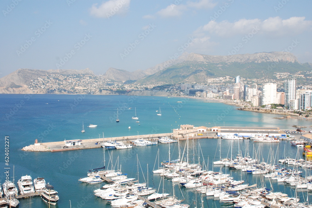 view of the port of Calpe (Spain)