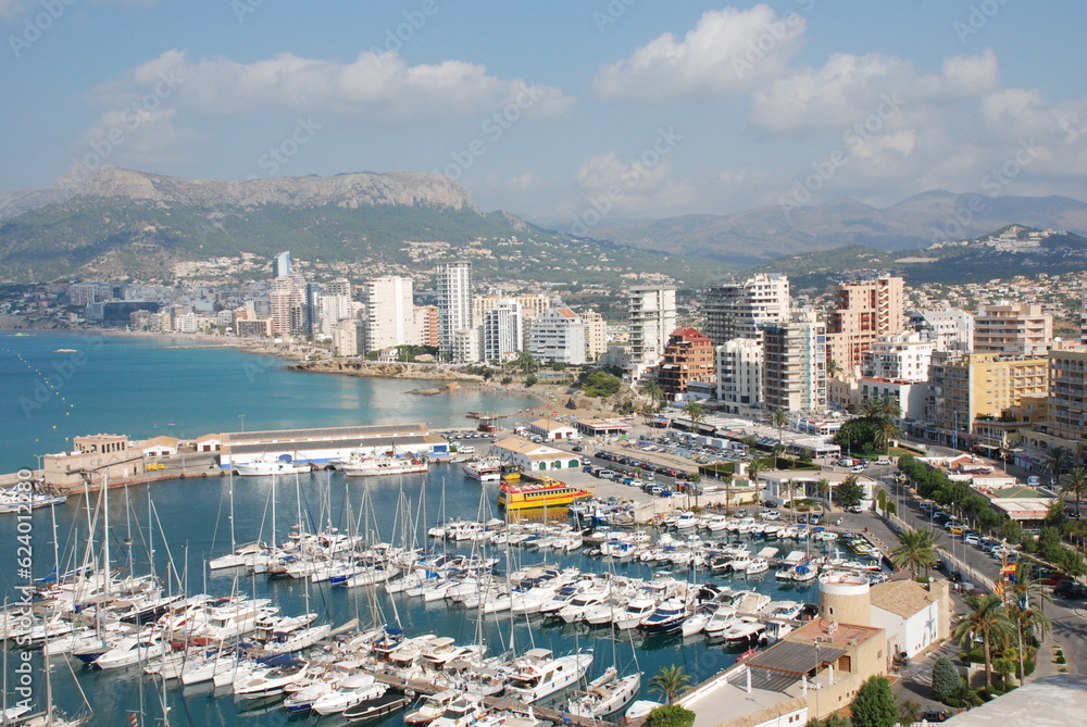 view of the port of Calpe (Spain)
