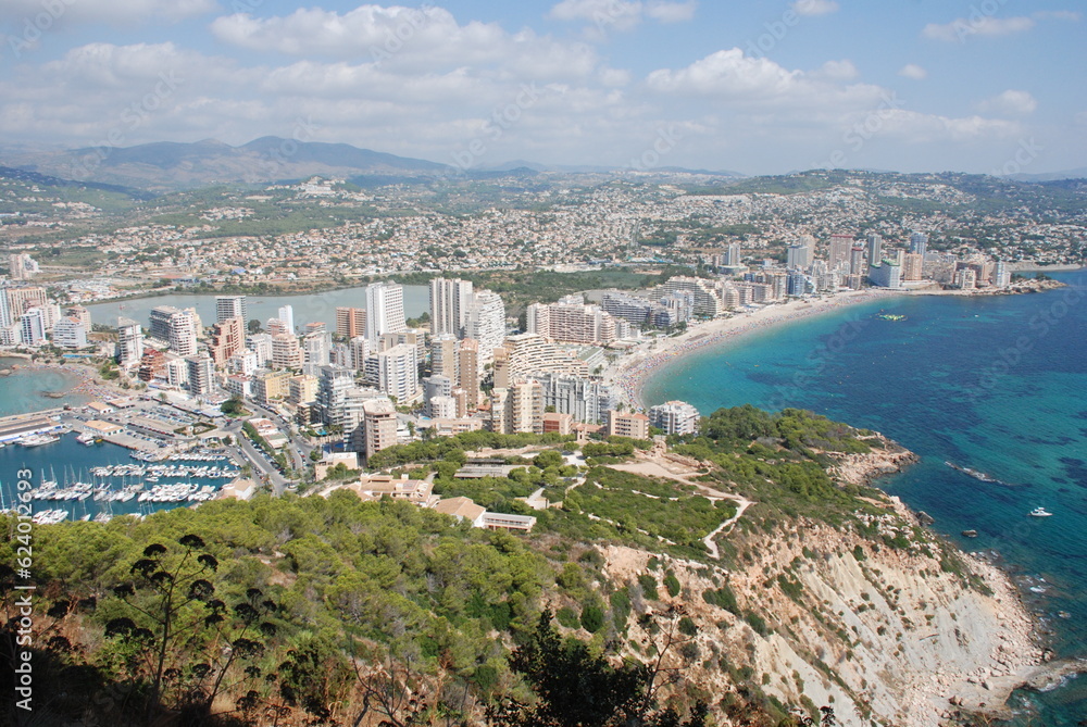 Fototapeta premium aerial view of the city Calpe, Spain