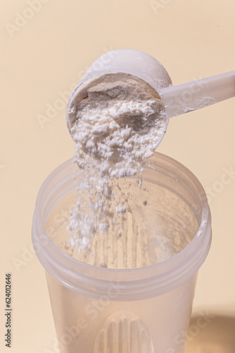 Power of collagen powder for youth and beauty.