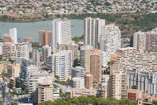 aerial view of the city Calpe, Spain