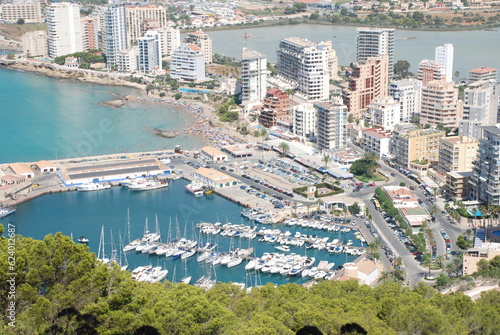 aerial view of the city Calpe  Spain